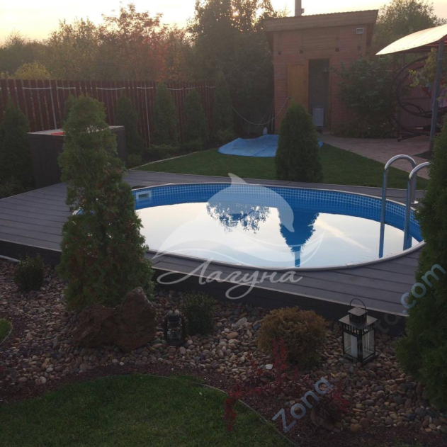 Бассейн Лагуна ТМ565 овальный 5 х 2,5 х 1,25 м