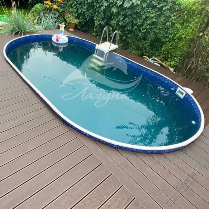 Бассейн Лагуна ТМ828 овальный вкапываемый 5 х 3 х 1.25 м