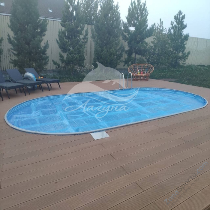 Бассейн Лагуна ТМ828 овальный вкапываемый 5 х 3 х 1.25 м