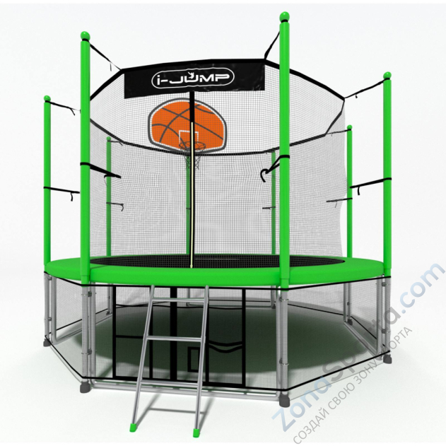 Батут i-Jump Basket 14ft green