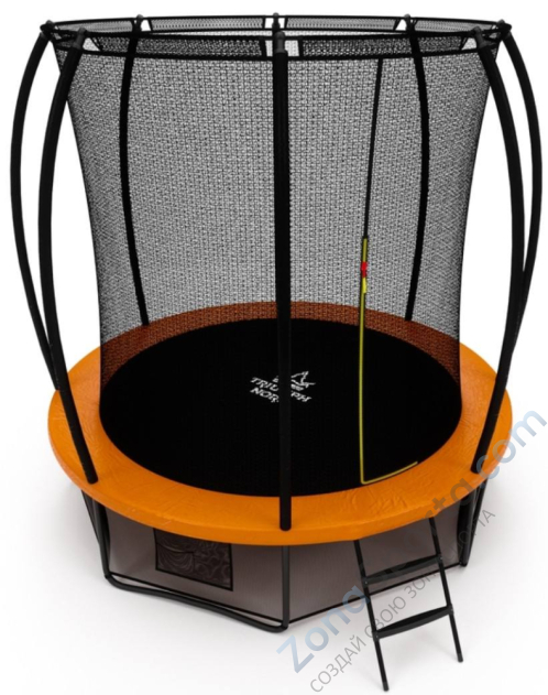 Батут Triumph Nord Премиальный Серый/Оранжевый 305 см