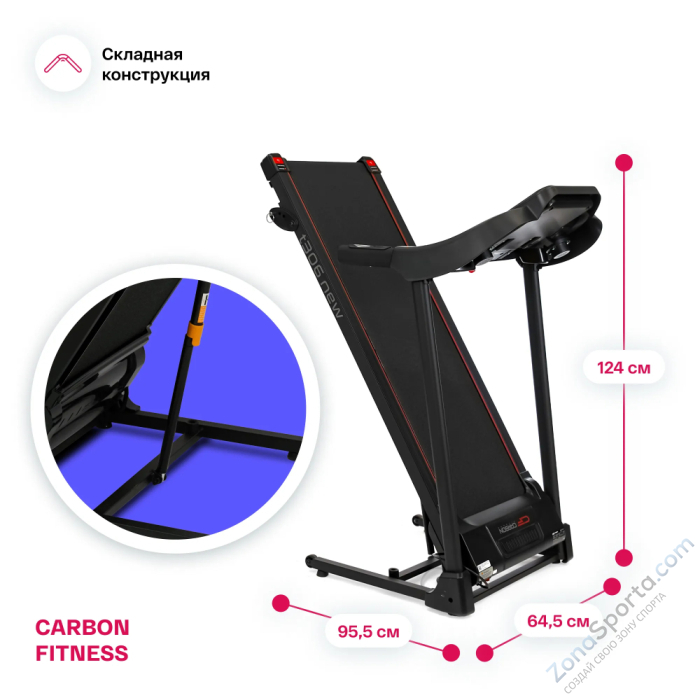 Беговая дорожка домашняя Carbon Fitness T306 New