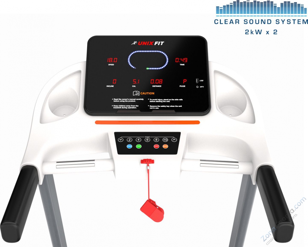 Беговая дорожка Unix Fit ST-630R White