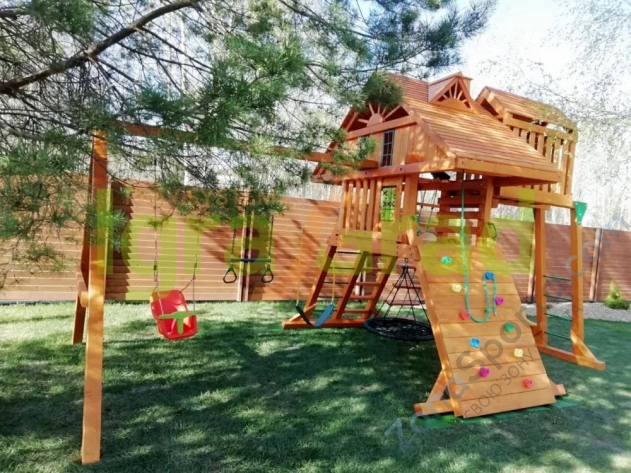 Деревянная детская площадка для дачи Igragrad Крепость Фани Deluxe