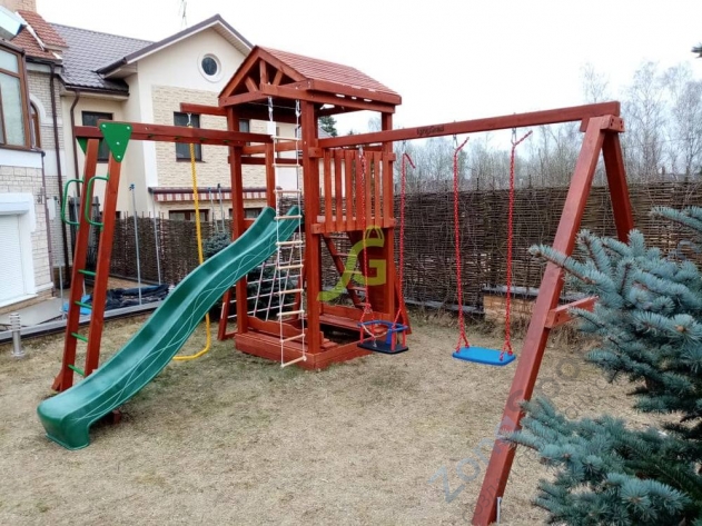 Деревянная детская площадка для дачи Igragrad Панда Фани Gride с рукоходом