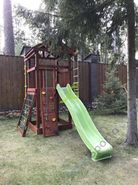 Деревянная детская площадка для дачи Igragrad Панда Фани Tower скалодром