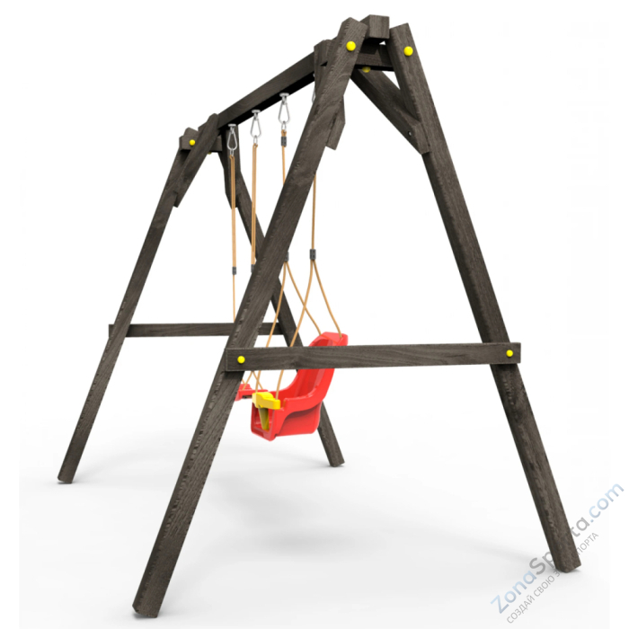 Деревянные качели Пикник 2 Black (качели для малышей качели долька) Деревянные качели Пикник 2 Black (качели для малышей качели долька)