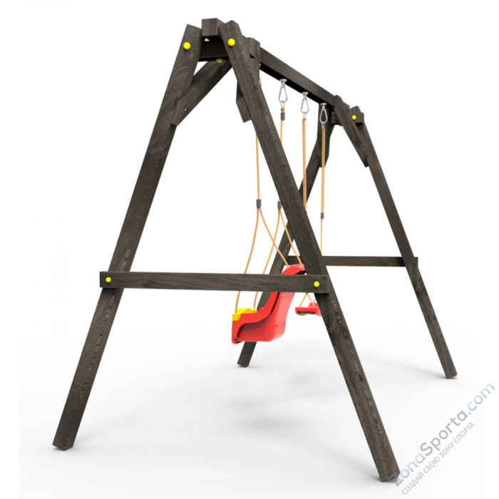 Деревянные качели Пикник 2 Black (качели для малышей качели долька) Деревянные качели Пикник 2 Black (качели для малышей качели долька)