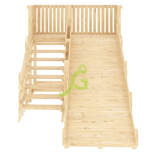 Деревянная зимняя горка IgraGrad Snow Fox скат 4 м без окраски