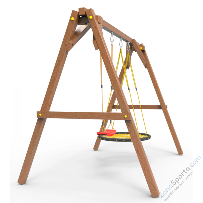 Деревянные качели Пикник 2 Оптимус (качели гнездо 1м качели долька) Деревянные качели Пикник 2 Оптимус (качели гнездо 1м качели долька)