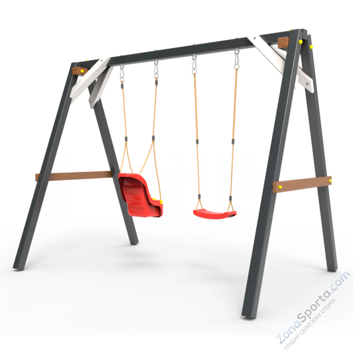 Деревянные качели Пикник 2 Ультра (качели для малышей качели долька) Деревянные качели Пикник 2 Ультра (качели для малышей качели долька)