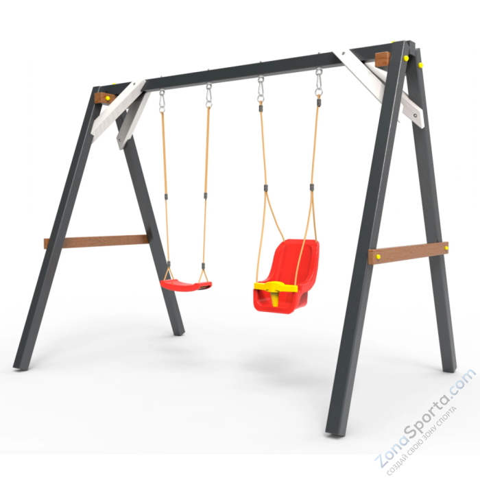 Деревянные качели Пикник 2 Ультра (качели для малышей качели долька) Деревянные качели Пикник 2 Ультра (качели для малышей качели долька)