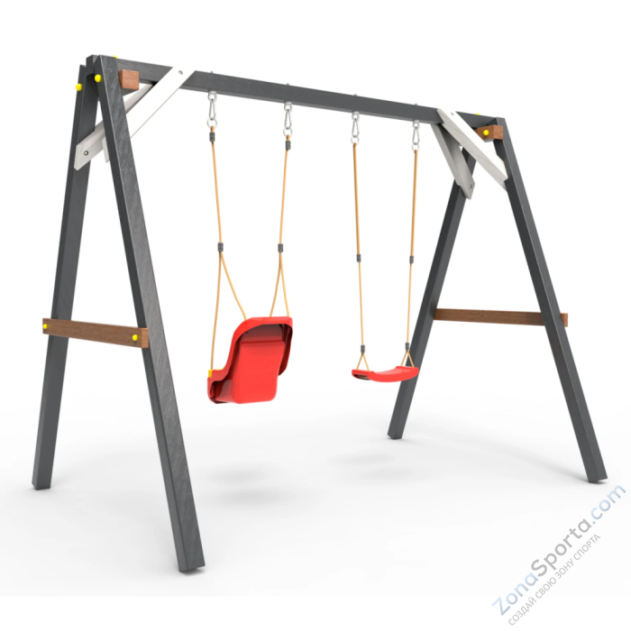 Деревянные качели Пикник 2 Ультра (качели для малышей качели долька) Деревянные качели Пикник 2 Ультра (качели для малышей качели долька)