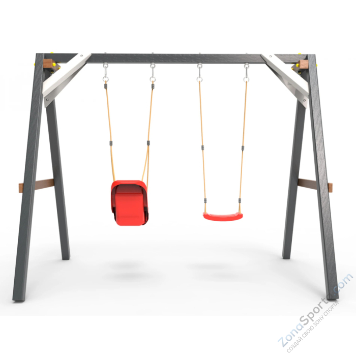 Деревянные качели Пикник 2 Ультра (качели для малышей качели долька) Деревянные качели Пикник 2 Ультра (качели для малышей качели долька)