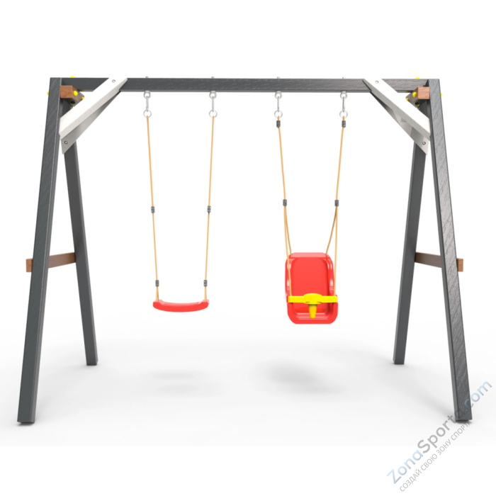 Деревянные качели Пикник 2 Ультра (качели для малышей качели долька) Деревянные качели Пикник 2 Ультра (качели для малышей качели долька)