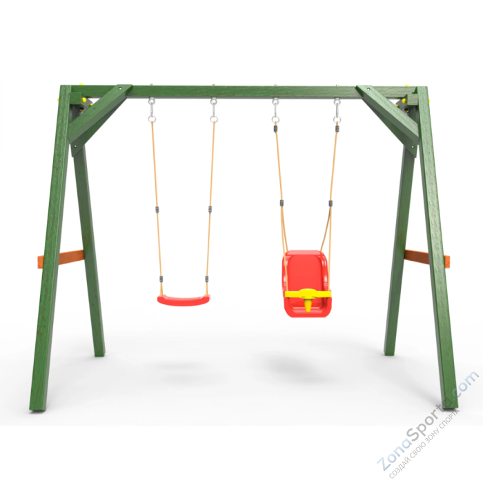 Деревянные качели Пикник 2 Вега (качели для малышей качели долька) Деревянные качели Пикник 2 Вега (качели для малышей качели долька)