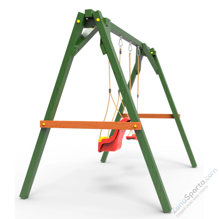 Деревянные качели Пикник 2 Вега (качели для малышей качели долька) Деревянные качели Пикник 2 Вега (качели для малышей качели долька)