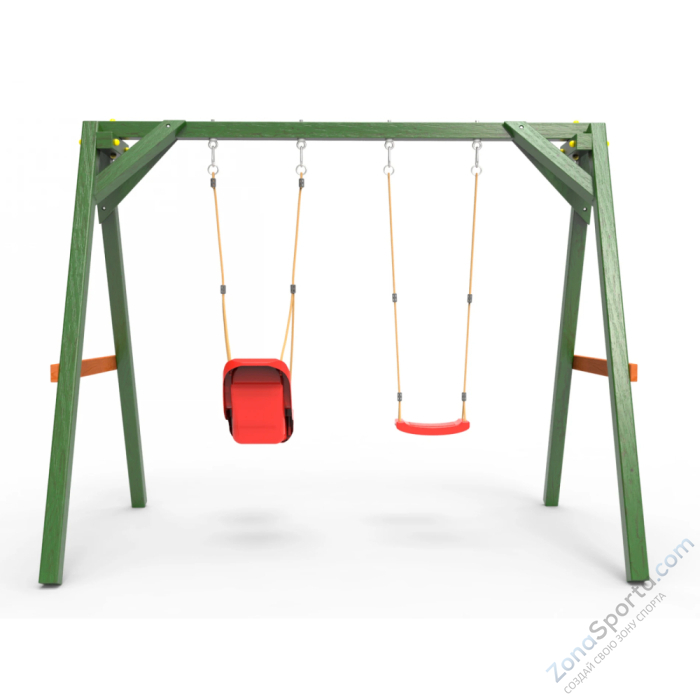 Деревянные качели Пикник 2 Вега (качели для малышей качели долька) Деревянные качели Пикник 2 Вега (качели для малышей качели долька)