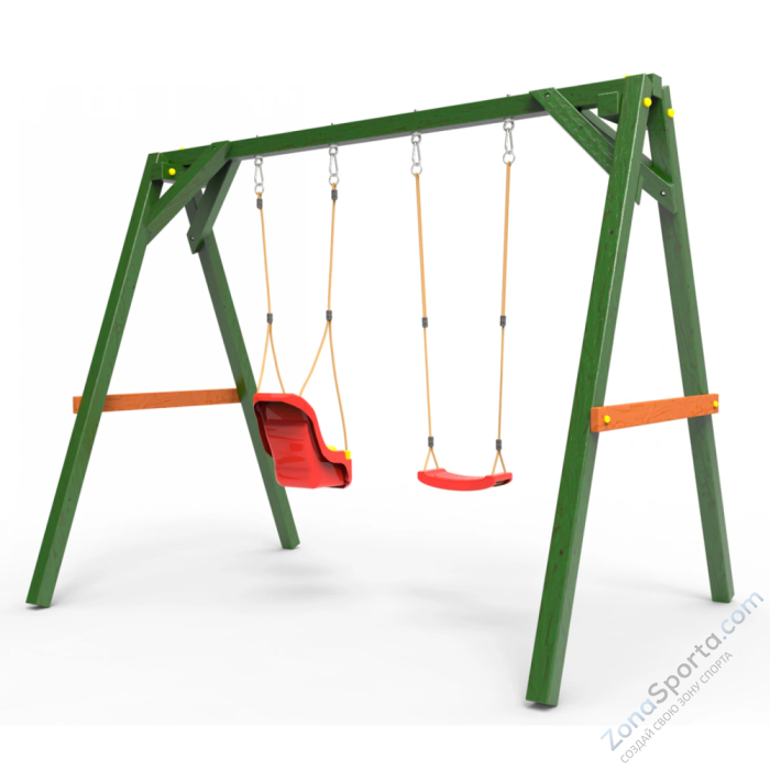 Деревянные качели Пикник 2 Вега (качели для малышей качели долька) Деревянные качели Пикник 2 Вега (качели для малышей качели долька)