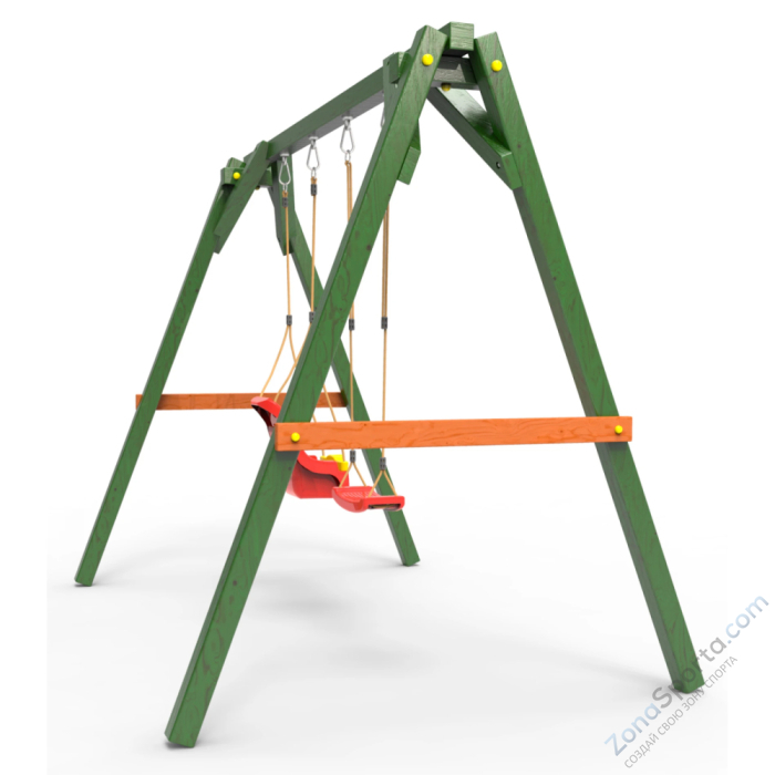 Деревянные качели Пикник 2 Вега (качели для малышей качели долька) Деревянные качели Пикник 2 Вега (качели для малышей качели долька)