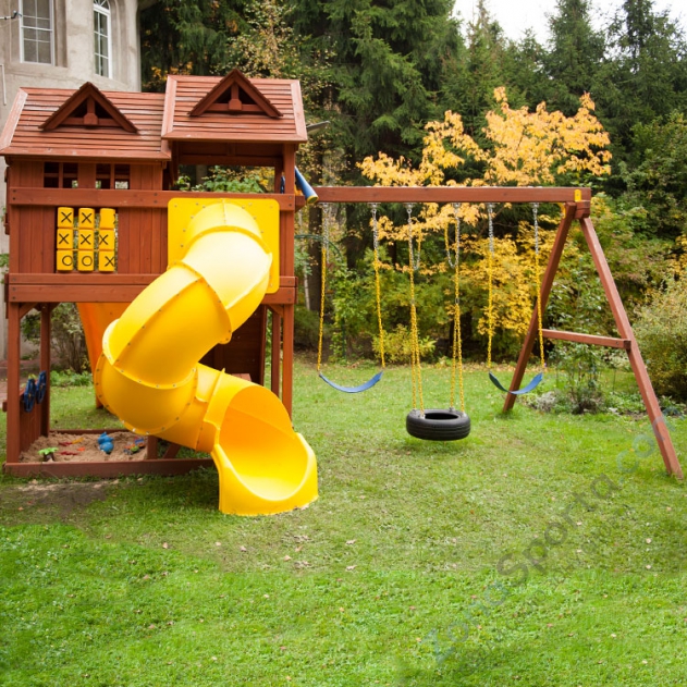 Детский игровой комплекс NewSunrise НьюСанрайз с винтовой горкой-трубой Детский игровой комплекс NewSunrise НьюСанрайз с винтовой горкой-трубой
