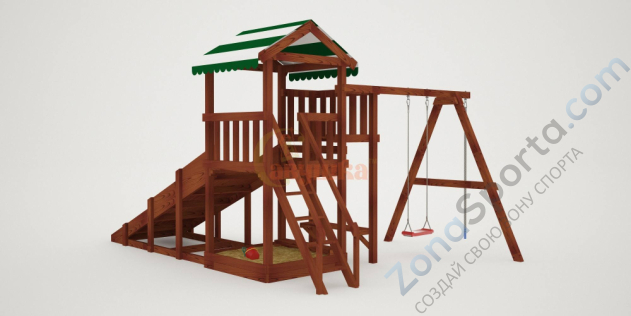 Детская площадка Савушка Мастер 1 (Махагон) 4 сезона