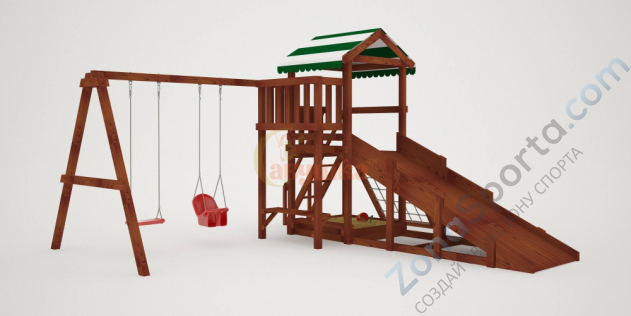 Детская площадка Савушка Мастер 2 (Махагон) 4 сезона