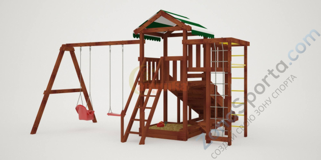 Детская площадка Савушка Мастер 3 (Махагон) 4 сезона
