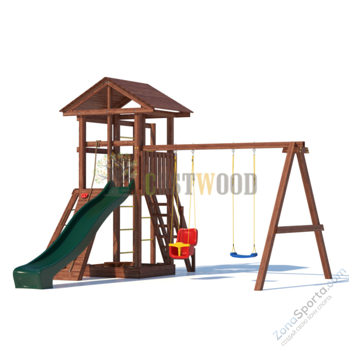 Детская деревянная игровая площадка для улицы дачи CustWood Active 6