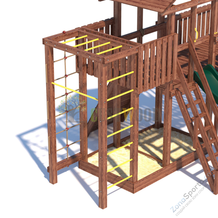 Детская деревянная игровая площадка для улицы дачи CustWood Active 12