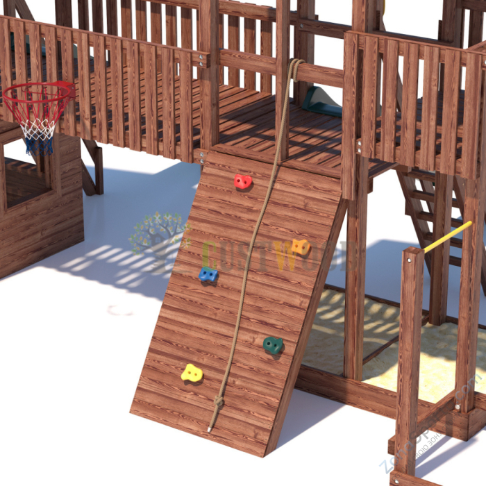 Детская деревянная игровая площадка для улицы дачи CustWood Active 13