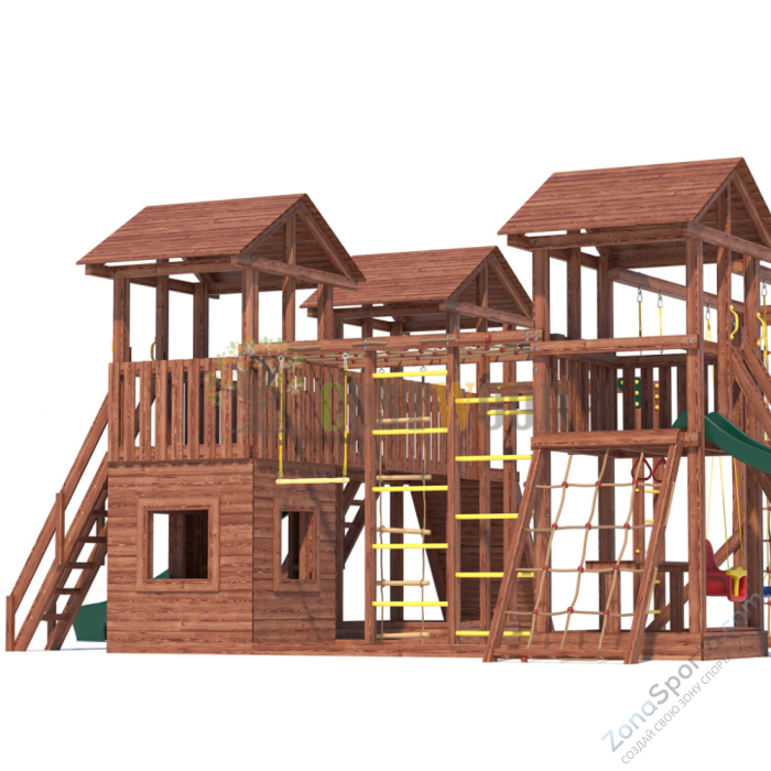 Детская деревянная игровая площадка для улицы дачи CustWood Active 15