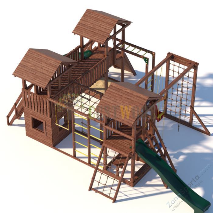Детская деревянная игровая площадка для улицы дачи CustWood Active 15