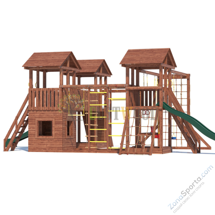 Детская деревянная игровая площадка для улицы дачи CustWood Active 15