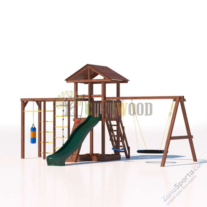 Детская деревянная игровая площадка для улицы дачи CustWood Active 5