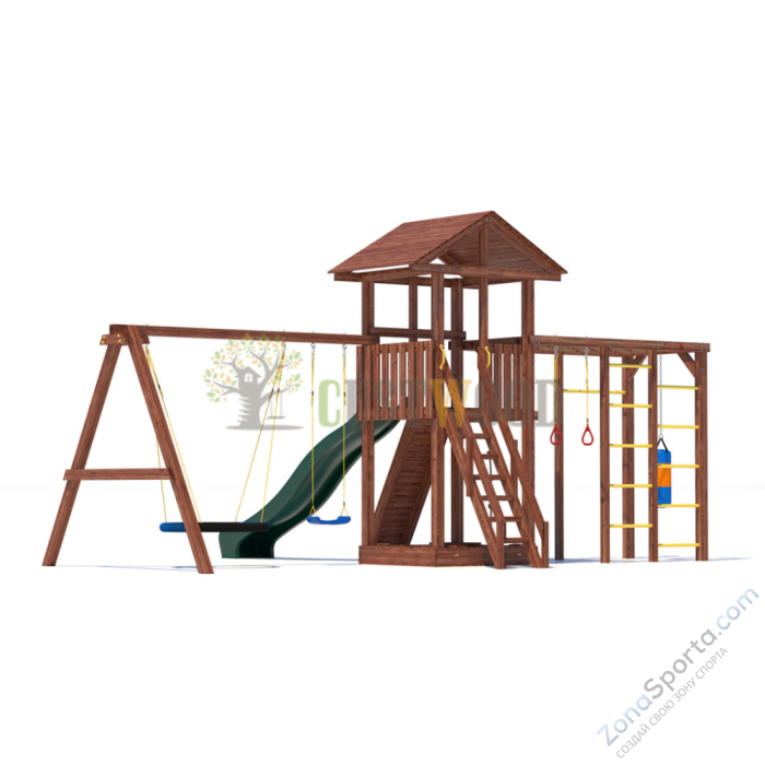 Детская деревянная игровая площадка для улицы дачи CustWood Active 5