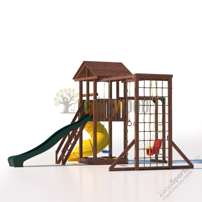 Детская деревянная игровая площадка для улицы дачи CustWood Active 8