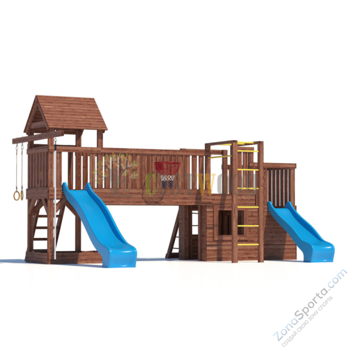 Детская деревянная игровая площадка для улицы дачи CustWood Scout SC11