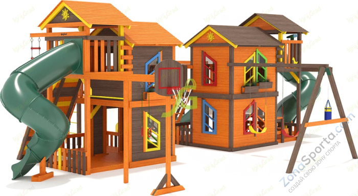 Детская деревянная площадка IgraGrad Домик 7 мод.1