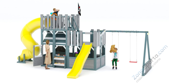 Детская игровая площадка Савушка PlayHouse-6 с домиком