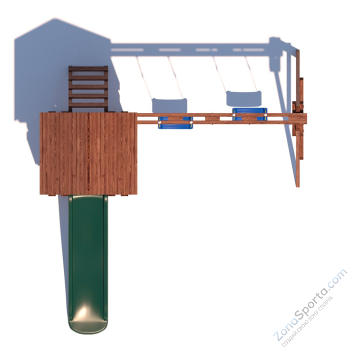 Детская площадка CustWood Junior Color JC1 с деревянной крышей