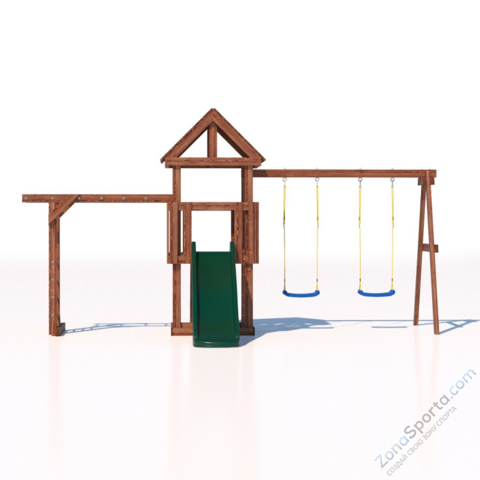 Детская площадка CustWood Junior Color JC3 с деревянной крышей