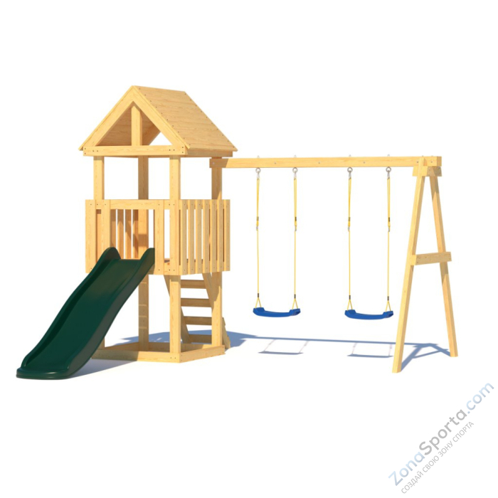 Детская площадка CustWood Junior J1 с деревянной крышей