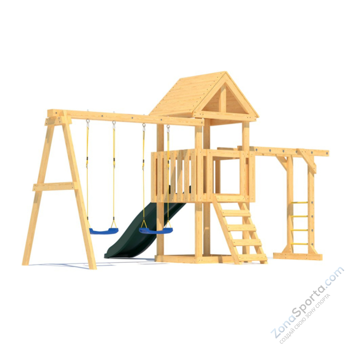 Детская площадка CustWood Junior J3 с деревянной крышей 