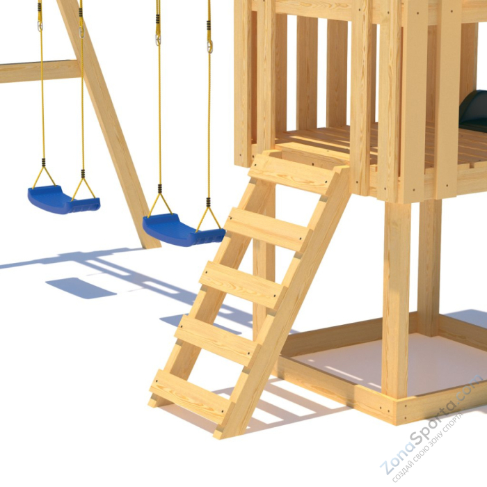 Детская площадка CustWood Junior J3 с деревянной крышей 