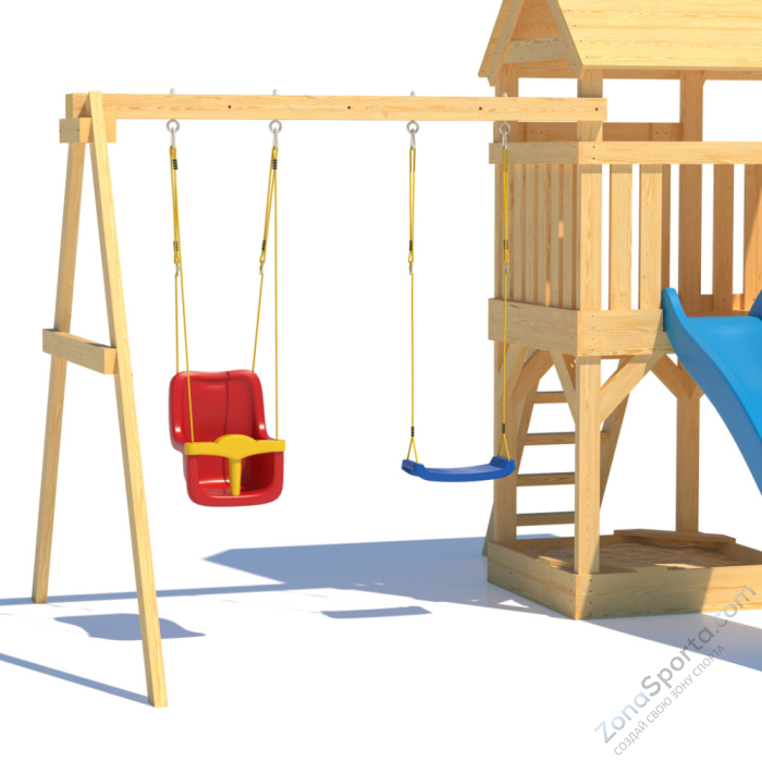 Детская площадка CustWood Scout S3+ с деревянной крышей 