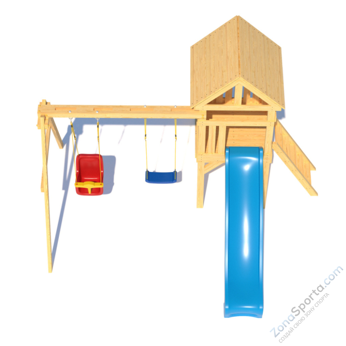 Детская площадка CustWood Scout S6 с деревянной крышей