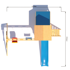 Детская площадка CustWood Scout S6 с деревянной крышей