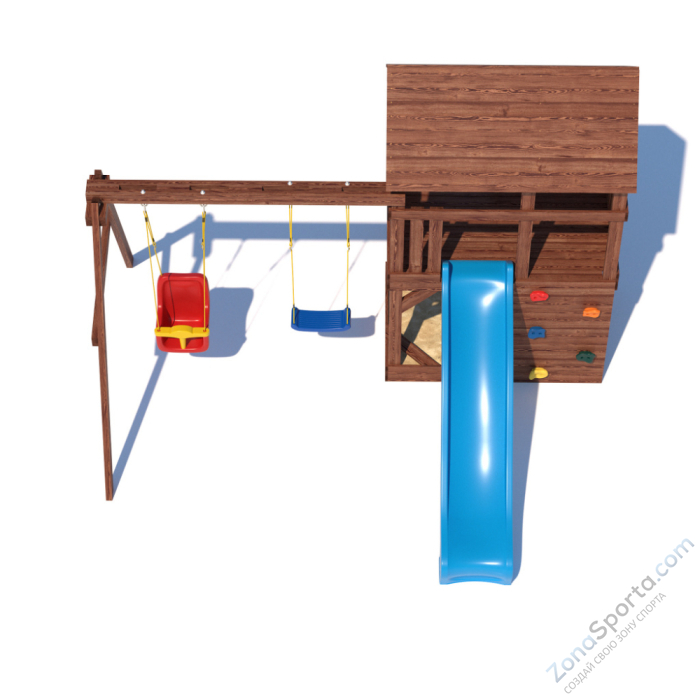 Детская площадка CustWood Scout SC3+ с деревянной крышей 