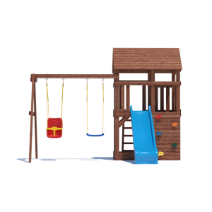 Детская площадка CustWood Scout SC3+ с деревянной крышей 